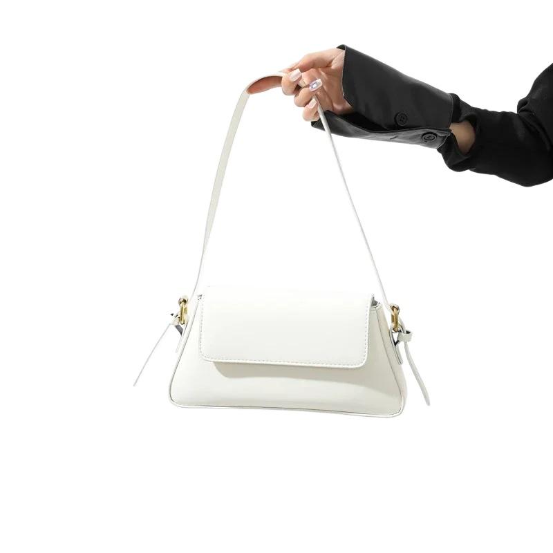 Pu Bags Solid Package Cover Type Ladies Bags On Sale High Quality Versatile Exquisite Commuting Shoulder Bags Premium