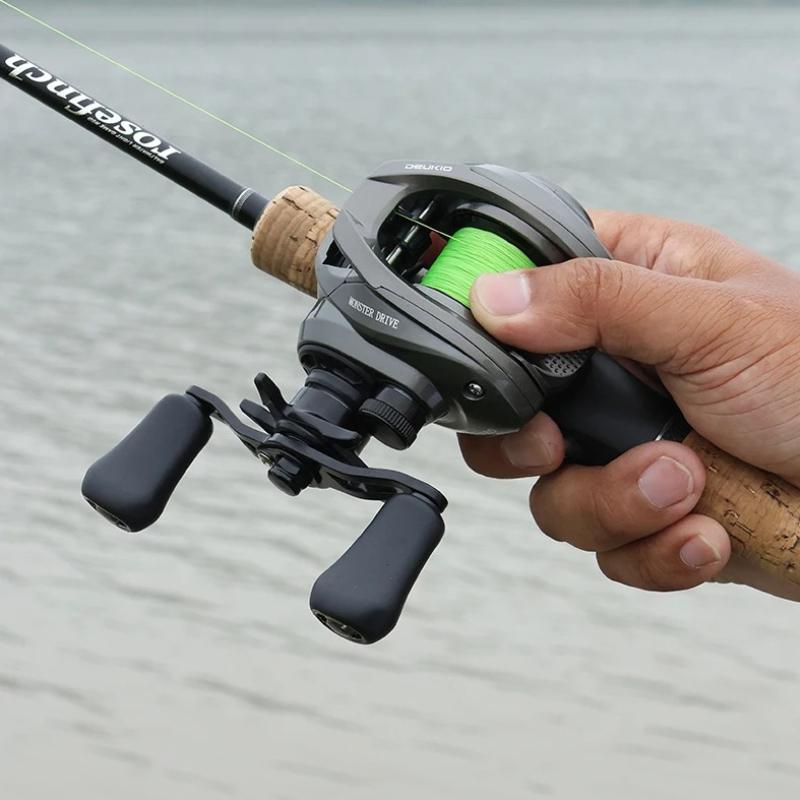 Big Sound Centrifugal Magnetic Dual Brake System 7.0:1 High Ratio 8Kgs Max Drag Power Baticasting Fishing Reel with Alarm System Big Catch Lure Reel