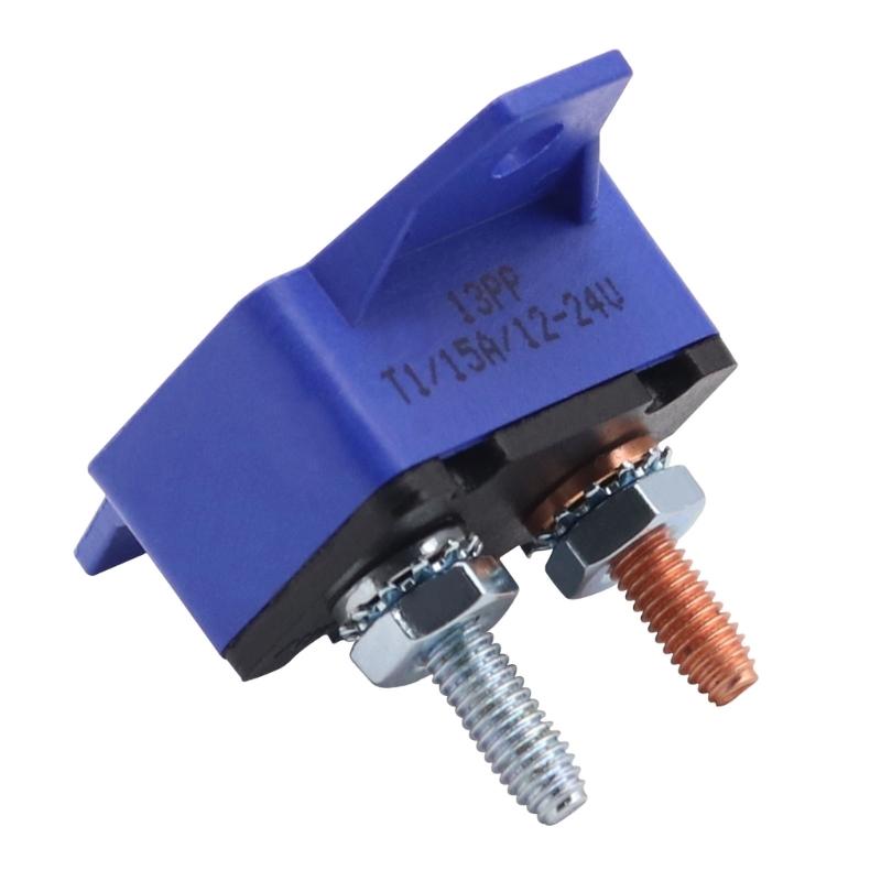 2Pieces 15A Automatic Reset Circuit Breakers Overcurrent Protectors 6-28VDC Systems Plastic Housing Mounting Wing Design