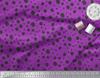 Soimoi Purple Japan Crepe Satin Fabric Black Dots Print Fabric by the Metre 42 Inch