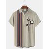 1116 New Hawaiian Beach Shirt Men's 1D Striped Digital Printing Men's Shirt