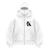 Hip Hop Double Hat Zipper Hoodie Balaclava Hooded Jacket High Street Fashion Letter Print Autumn Winter