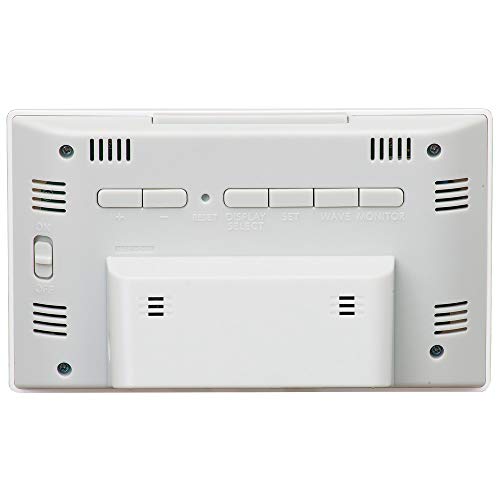 Seiko Clock DL215W, Digital Alarm Clock, Radio-Controlled, AC-Powered, 3-Mode Display, Temperature and Humidity Display, White, Dimensions: 9.5 x 16.2