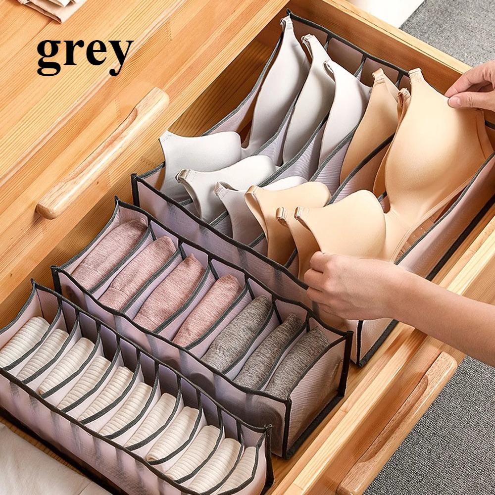 

Костюм-тройка Складной Органайзер для нижнего белья, носков с разделителями, Коробка для хранения одежды, Дышащая сетчатая сумка для гардероба