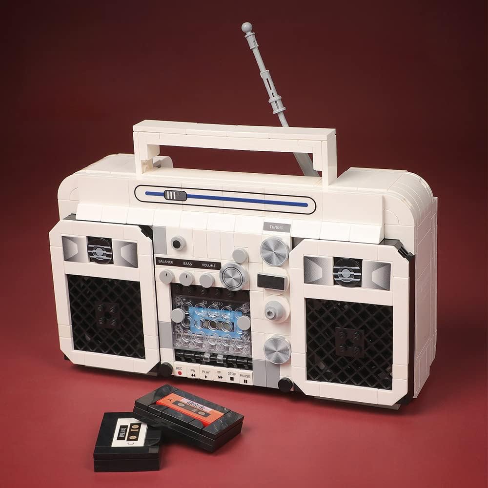 Adult Building Set, Classic Retro Series Radio Mini Blocks Building Blocks Toy Set, Home Decoration Best Gift for Adult, Teens 645PCS