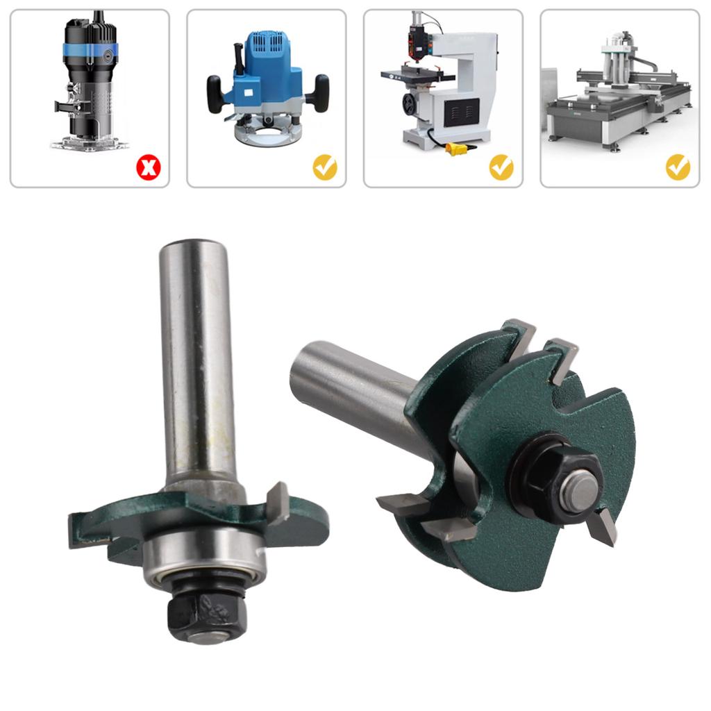 12 MM 12,7 MM Schaft 3-Zahn-Nutfräser Mehrblatt-Technologie Präzises Schneidwerkzeug Vielseitige Holzbearbeitungswerkzeuge