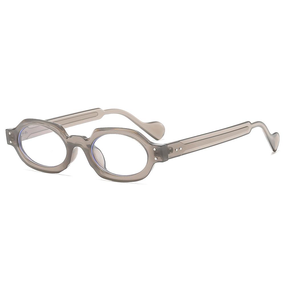 

Korean Style Fashionable Small Frame Oval Glasses Frame for Men and Women, Versatile for Outdoor Travel, Anti-Blue Light Glasses серый