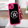 Aesthetic Pentagram Phone Case for iPhone 17 16 15 14 13 12 11 Air Pro Max Plus Red Soft TPU Shockproof Cover