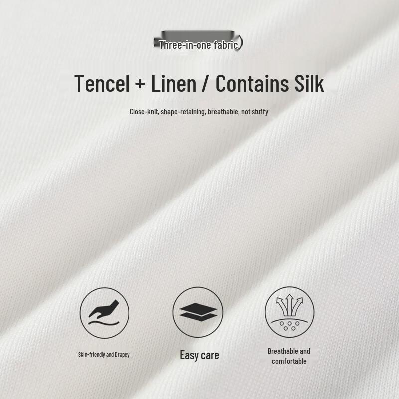 Men's Silk-Linen Blend Knitted Polo Shirt