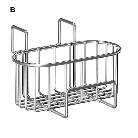 Suport pentru burete pentru chiuvetă de bucătărie Cadru mobil pentru chiuvetă de bucătărie Dimensiune compactă, rezistent la rugină, rezistent la apă, agățat pentru chiuvete cu două cuve
