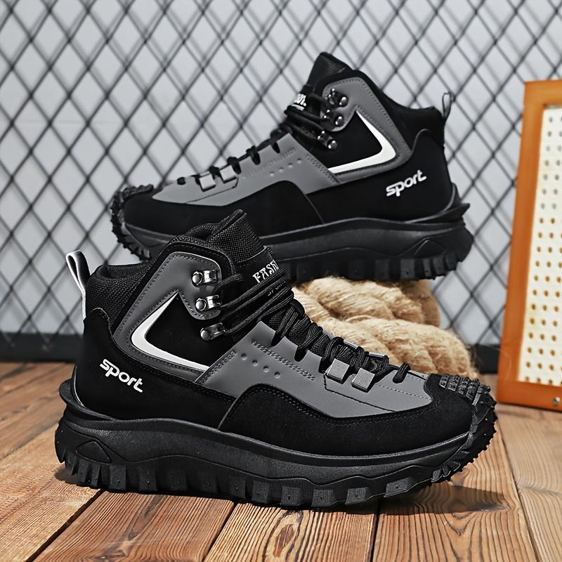 Men'S Stylish Black & Golden Low-Top Sneakers - Durable, Non-Slip PVC Sole, Lace-Up Casual Shoes for Hiking, Running & Casual Attire, Hiking Footwear