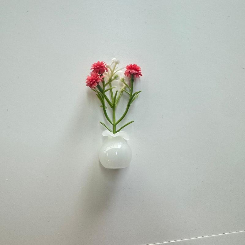 Mini Glass Bottle Flower Vase Fridge Magnets Big Small Sizes For Home Kitchen Diy Decoration Ornaments