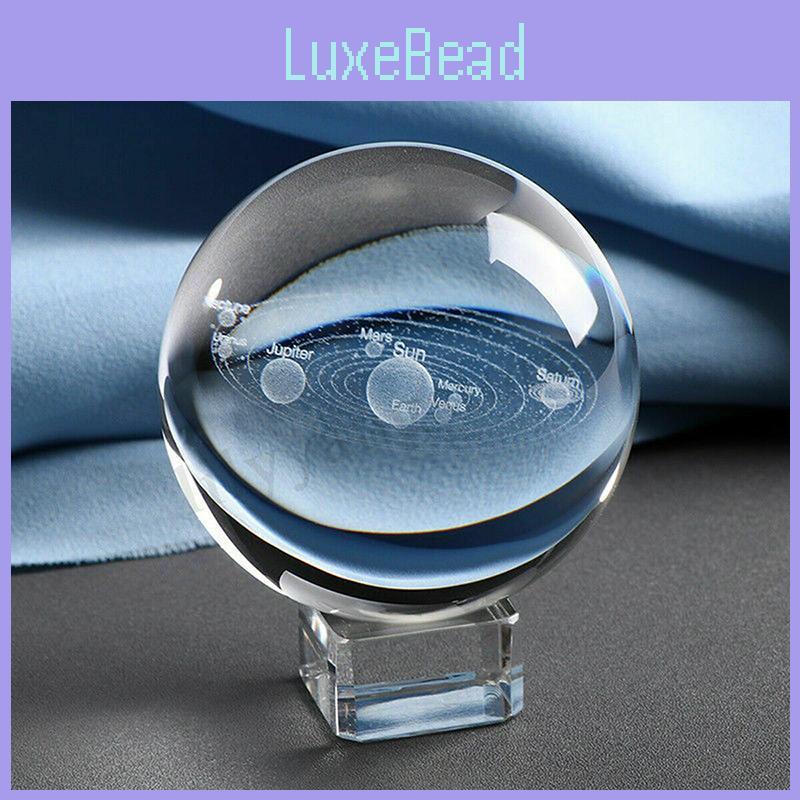 Solar Engraved Laser System Ball 3d Miniature Planets Sphere Glass Globe Decor