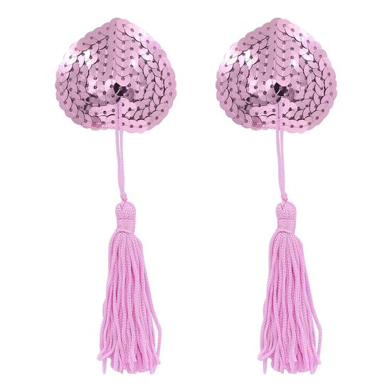 Sexy Femei Bling paiete ciucuri piept petale sutien sfarcului capac pasties autocolant