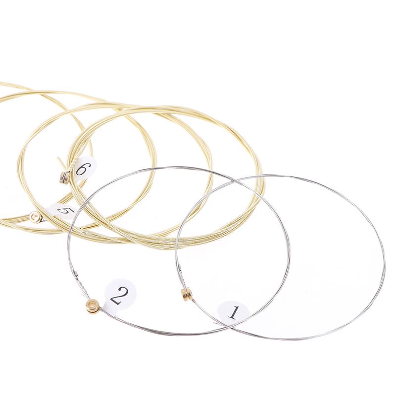 1 Set 6 pcs Practice Nickel Plated Steel Guitar String For Acoustic Guitar