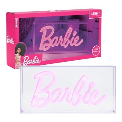 Paladone Barbie - Logo - Lampe LED Enseigne Néon Rose - Marchandise Officielle Barbie