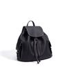 2026 Preppy Style Korean Niche Backpack Casual Clamshell Drawstring Travel Women's Bag Authentic Leather Artistic Portable