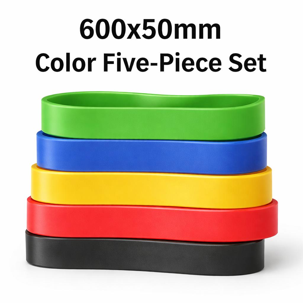 5pcs Tpe Resistance Bands Set 15-45lbs Elastic Loop Bands For Strength Training Body Shaping Gym Workout