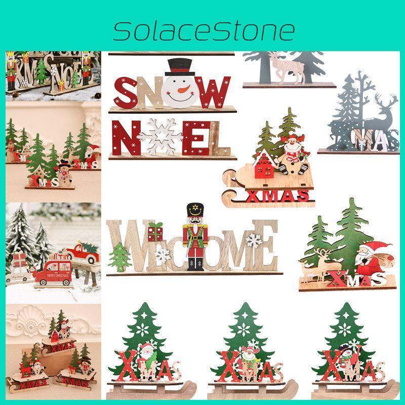 Charming Christmas Decor Wooden Table Desktop Sign Perfect For Holiday Cheer And Festive Spirit