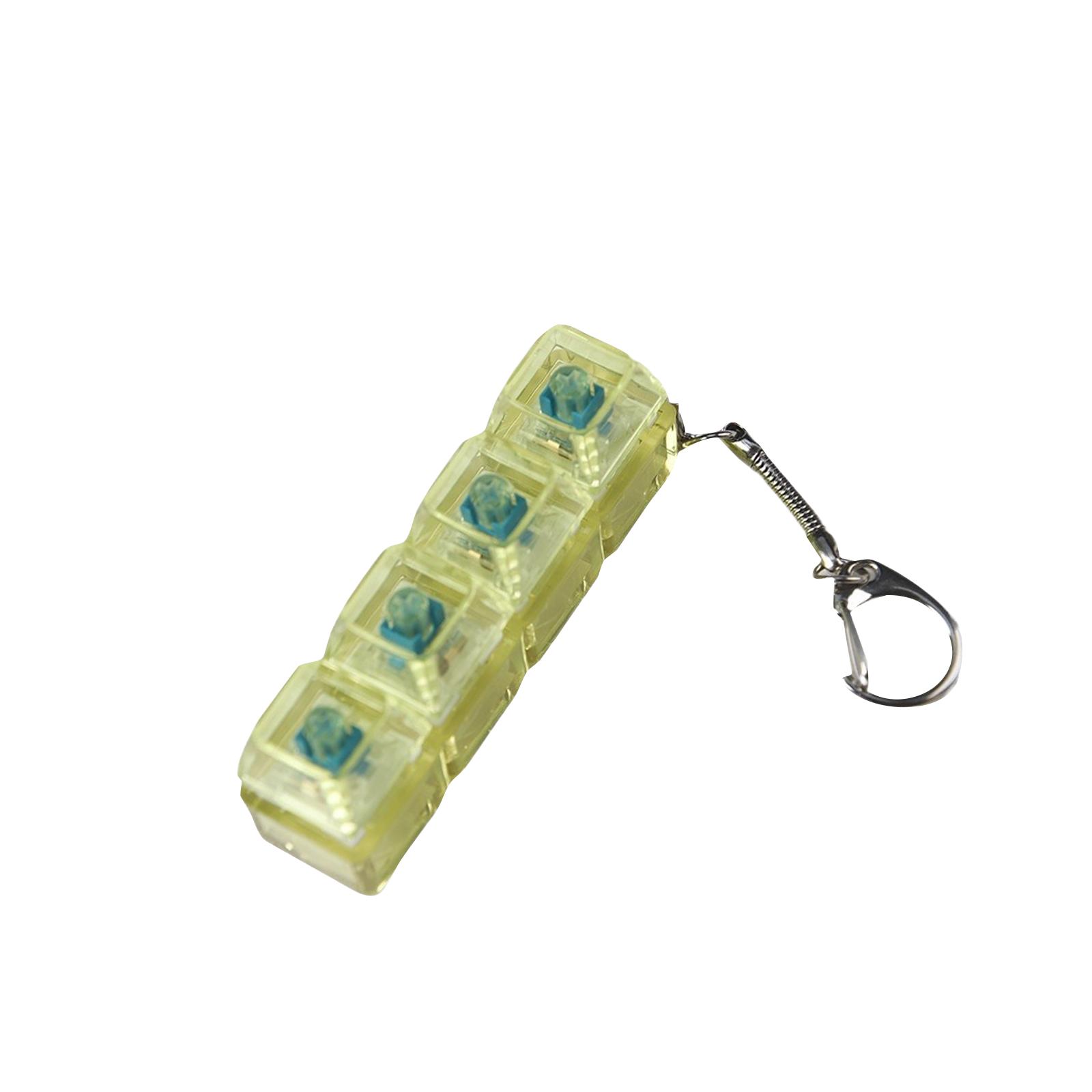 

Механическая клавиатура Светящийся прозрачный переключатель Игрушка для снятия стресса, Кристальная клавиша Игрушка для снятия стресса Подвеска на школьную сумку One Size жёлтый