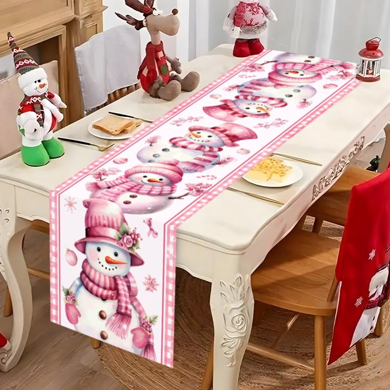 Santa Claus Christmas Table Runner Christmas Decorations For Home 2026 Xmas Table Flag Navidad Noel Gifts New Year Tablecloth