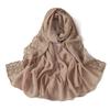 Elegant Chiffon Scarf Vine Embroidery Long Headscarf Shawl Breathable Embroidered Edging Sunscreen Shawl Women Headwear