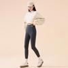 Winter Leggings High-Waisted Slim Cut Warm Lambswool Fabric Lining Bottom Pants Cold Weather Resistance Women Pants