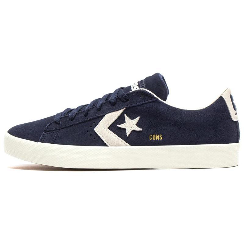 

Converse Cons PL Vulc Pro Canvas Lace-up Non-slip and Abrasion Resistant Low-Top Board Shoes Unisex Blue and White 36