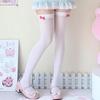 In-Stock Pink Over-the-Knee Women's Socks, Summer Thin Style with Bow, JK Ballet Style White Stockings