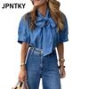 JPNTKY Women's Fashion Casual Short Sleeve Blouses & Shirts