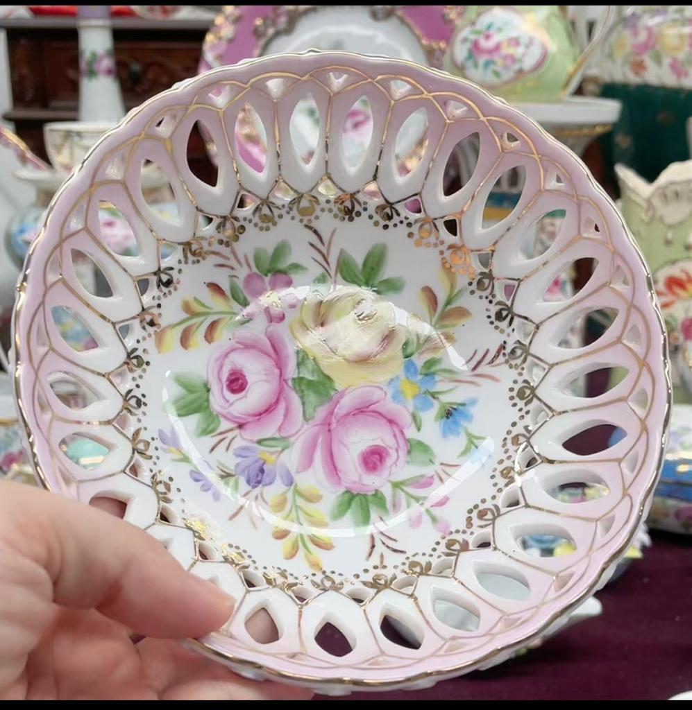 Ceramics Flower Jewelry Storage Box Vase Teapot Flower Basket Jewelry Case Storage Jewelry Organizer Display Home Decor Ornament
