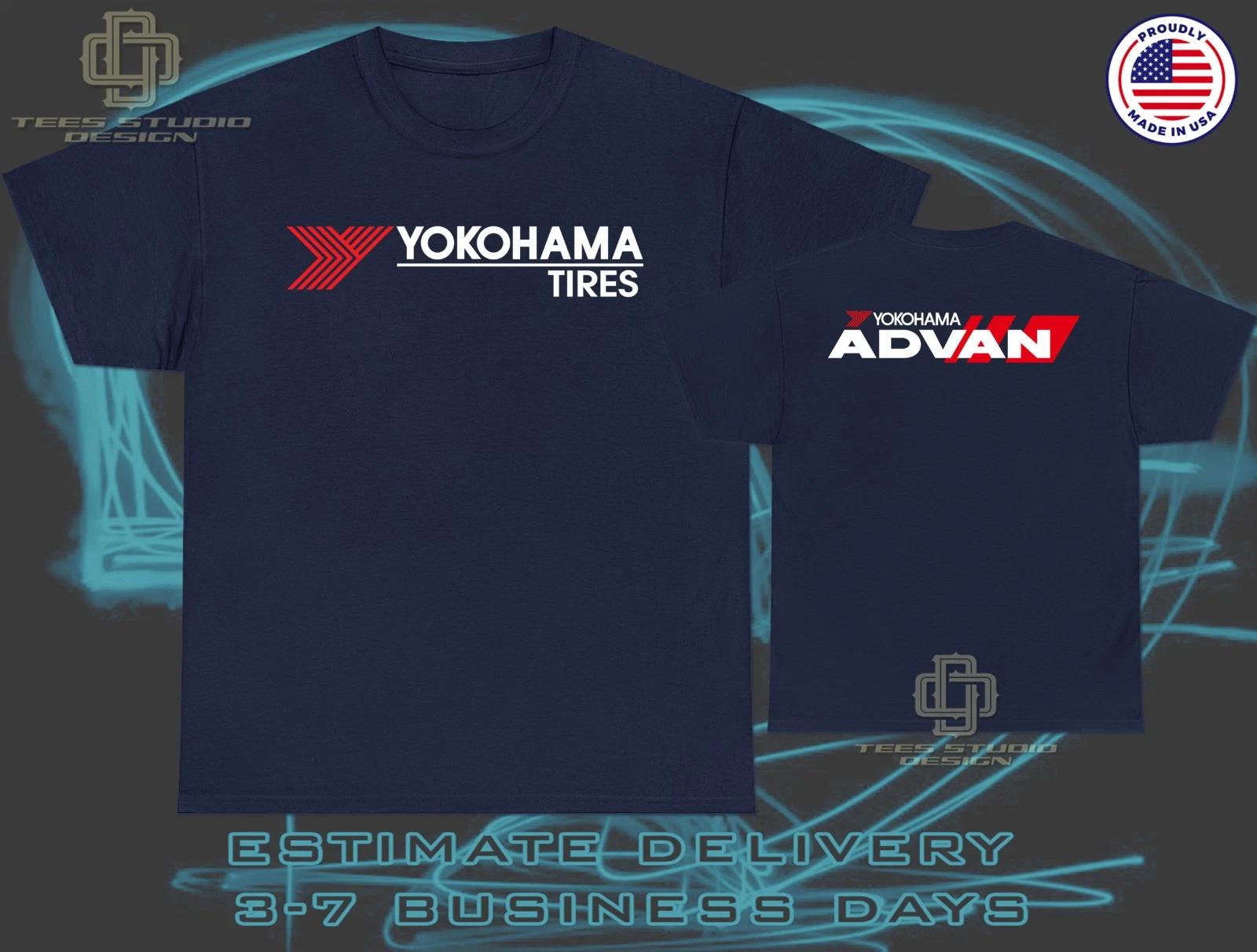 Новая мужская футболка Yokohama ADVAN Tire Logo Американская двусторонняя футболка S