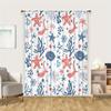 Cartoon Starfish Coral Reef Pattern Curtains Polyester Fabric Suitable Bedroom Living Room Curtain For Made Of Machine Washable