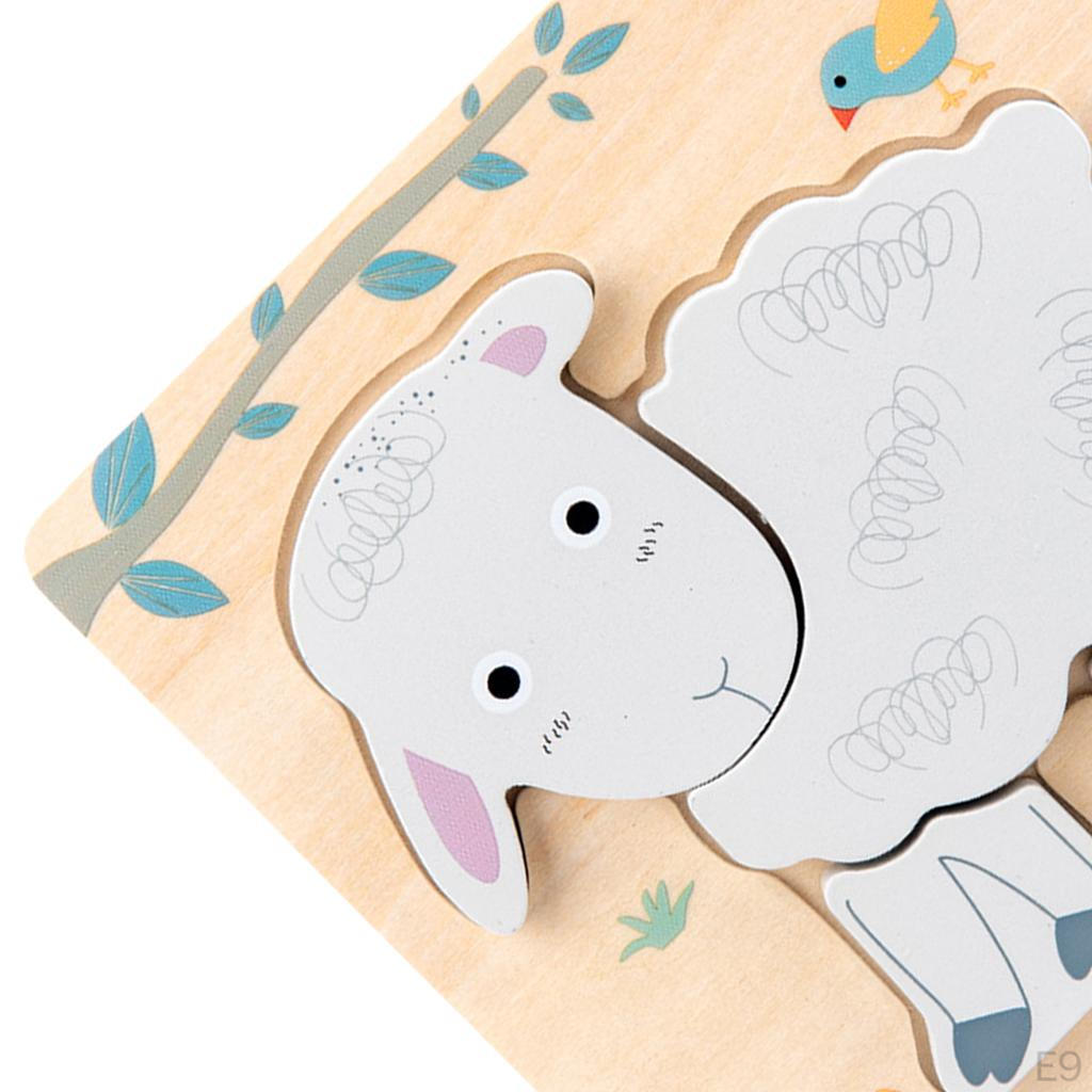 Animal Wooden Puzzle, Children' puzzle children toys Years Old Boys and Girls Educational