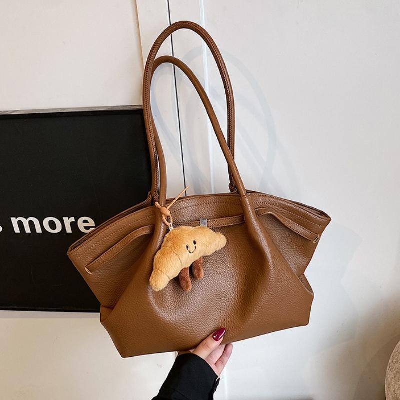 Vintage PU Leather Women's Tote Shoulder Bags Belt Design Ladies Daily Handbags Luxury Large Capacity Female Underarm Bag