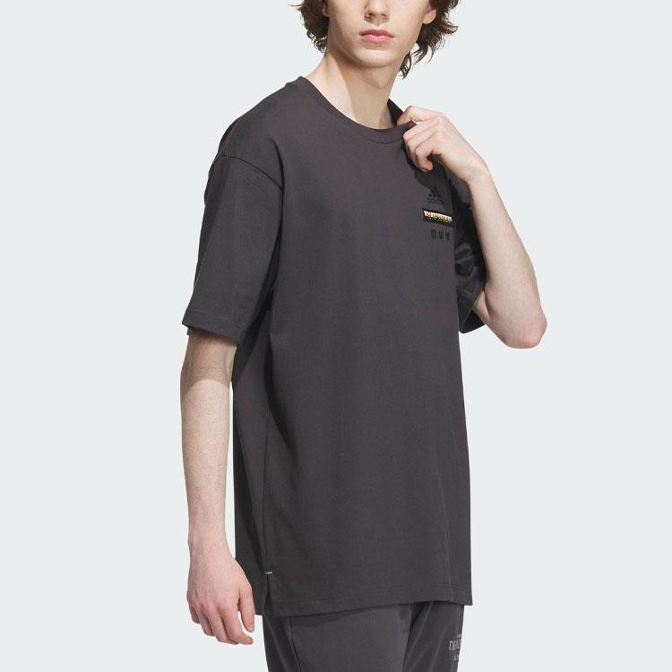 Adidas Transformers Tee Logo Cartoon Print Round Neck Sports Casual Loose Short Sleeve T-Shirt Men Tops Carbon-Black IK3499