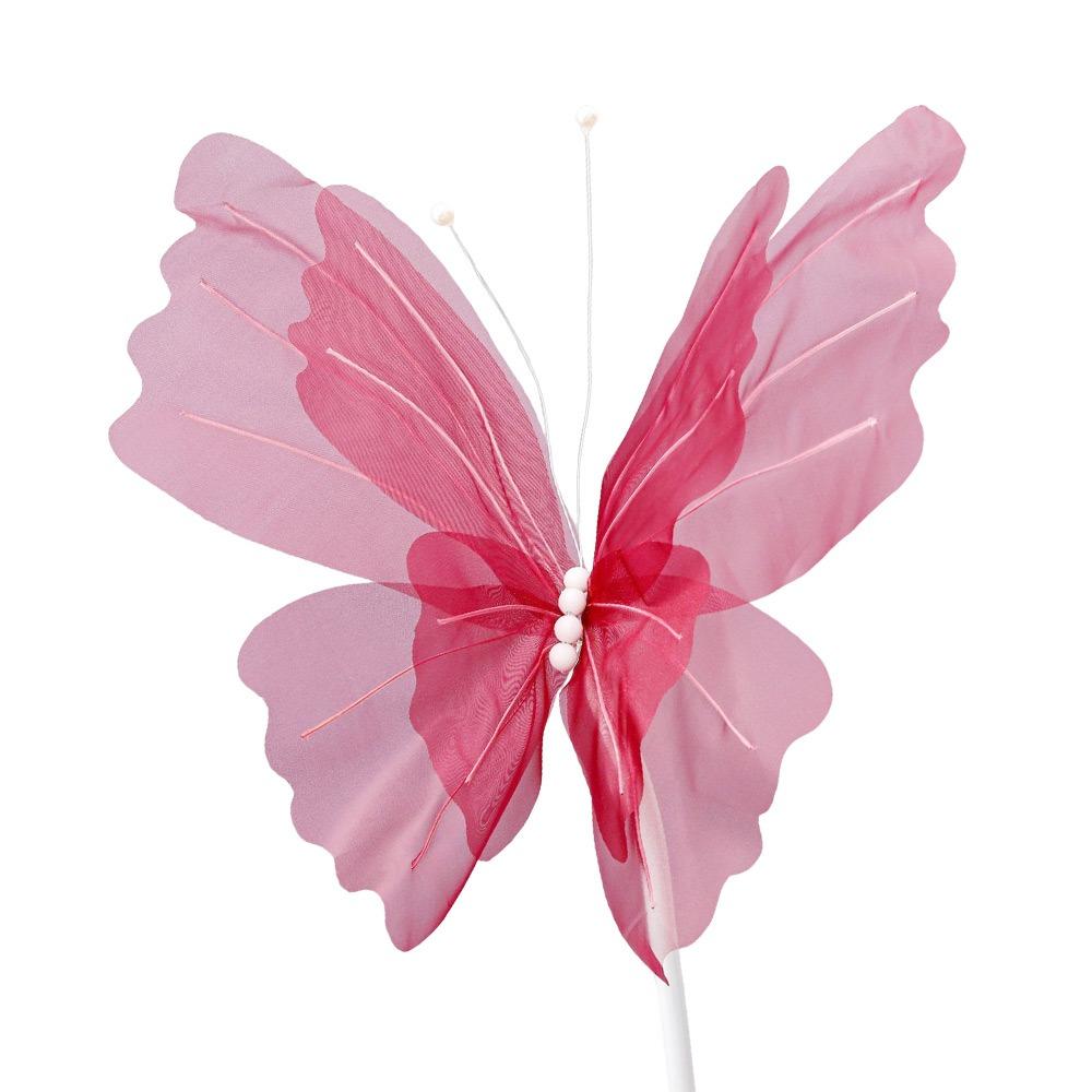 48 cm Duży Symulowany Motyl Pusty Wzór Efekt 3D Wiszący Motyl Materiał Tiulowy Duży Rozmiar Motyl 3D Dekoracja Centrum Handlowego