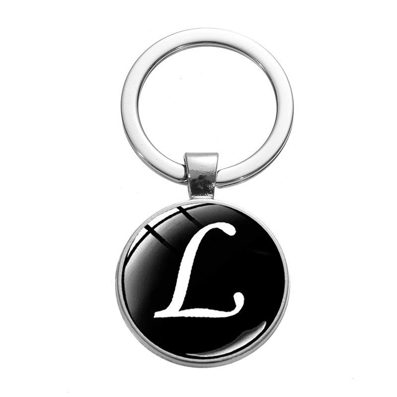 Time Stone Pendants Metal English Letters Alloy Key Ring Pendant Key Gift Promotion