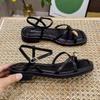 Mode Sandalen mit Absatz Schuhe Damen Schwarz Strand Neu Sommer 2024 Mädchen Niedrig Komfort Sportlich Lässig Einfarbig