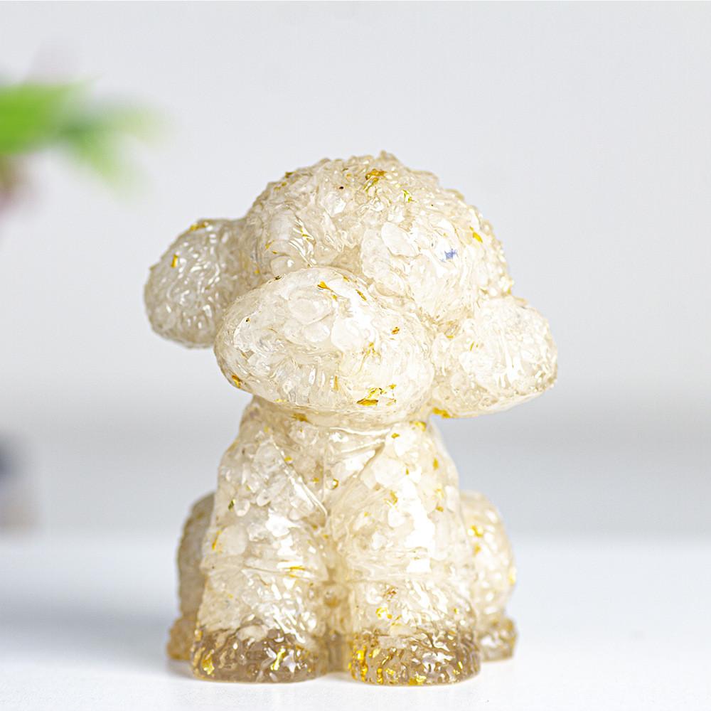 Teddy Dog Figurine Resin Art Crystal Decoration For Gift Giving And Home Decor Style A