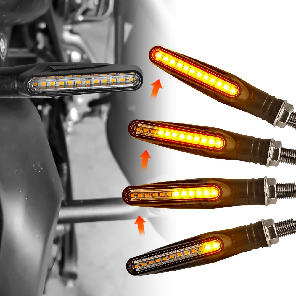 Universal LED Motorcycle Turn Signal Light 12v IP68 Waterproof Amber Flasher Indicator Blinker Rear Lights Lamp Accessories