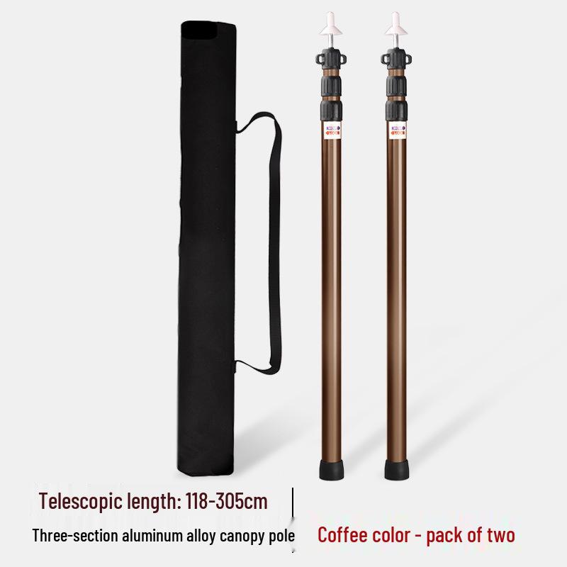 Telescopic Aluminum Awning Tent Support Pole - Thickened Alloy Design