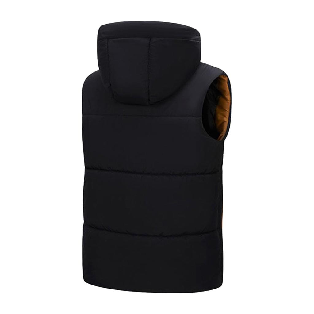 Men's Outdoor Casual Hooded Waterproof Vest, Loose Waistcoat With Cotton And Thick Warm Jacket