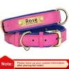Personalized Dog Collar Leash PU Leather Dogs Collars Pet Rope Engraved Pet ID Name Necklace for Small Large Dogs Soft Padded