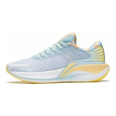 Li Ning Yue Ying 2.0 Pro Lightweight Reflective High Resilience Cushioning Low Top Running Shoes Women Running Shoes Blue White ARHS018-3