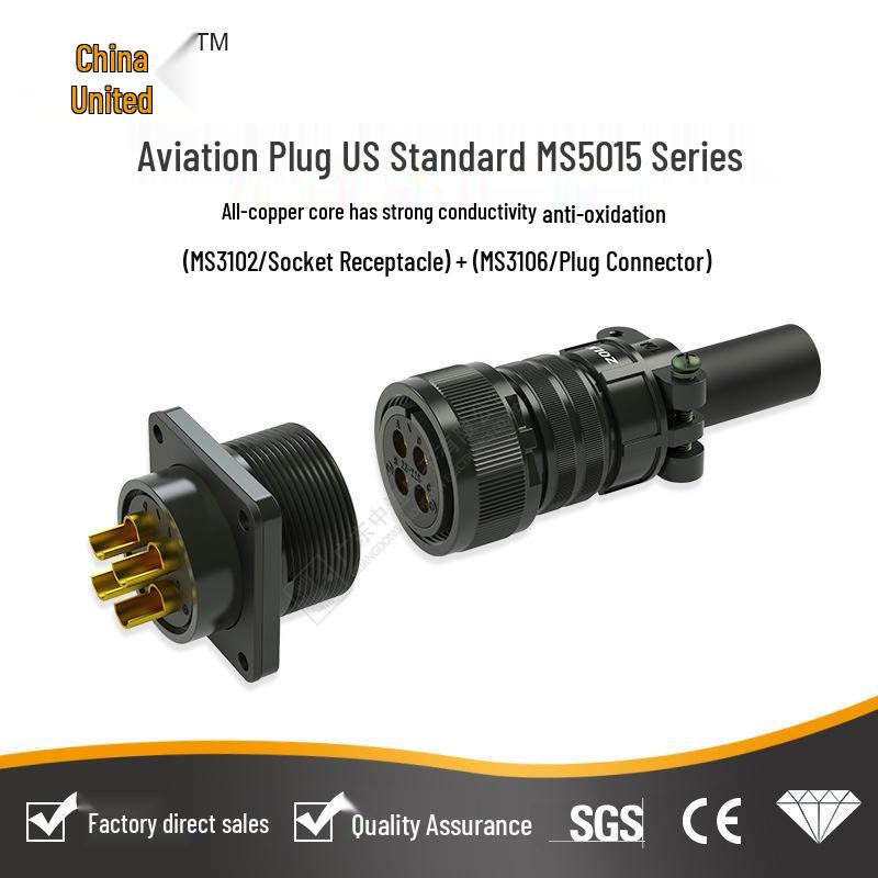 US Standard 5015 Aviation Plug, 2-19 Core, 3106 Socket & 3102 Pin Connector