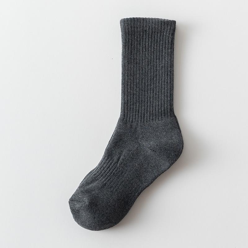 Women's Autumn and Winter Warm Leg Warmers Solid Color High Rubber Band Sports Long Cotton Socks