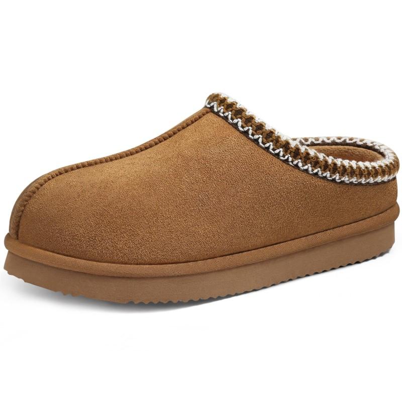 Mote Smil Vinter Slip-On Memory Foam Pelskledde Sko for Kvinner Mote Ekte Semsket Skinn Fuzzy Tøfler Innendørs Utendørs Fluffy Hjemmesko