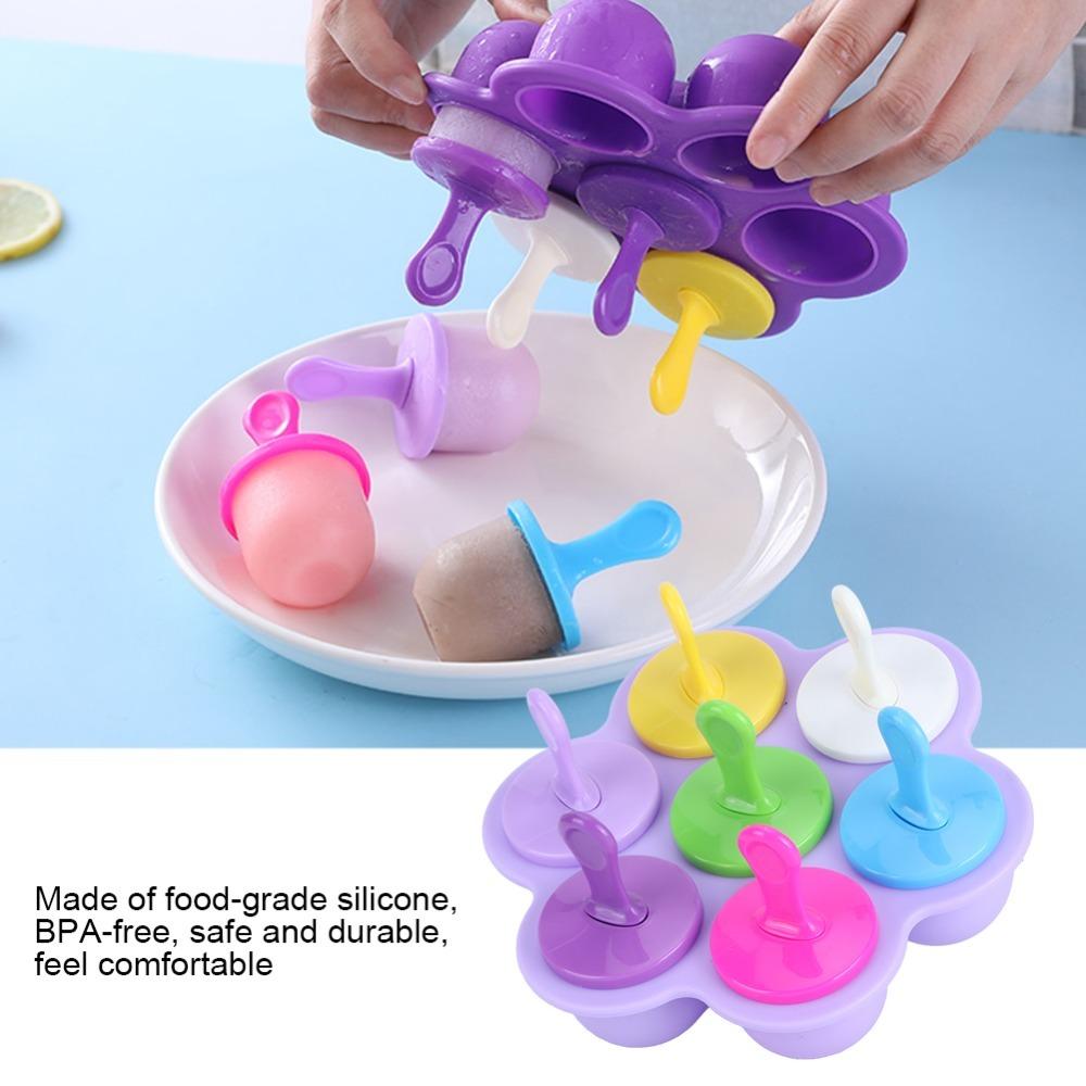 Reusable Silicone Popsicle Molds BPA Free DIY Mold Silicone Ice Cream Molds Kids Ice Cream