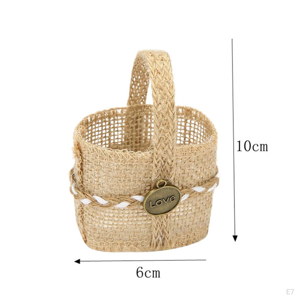 5 Pieces Halloween Party Candy Bag, Wedding Flower Girl Baskets, Multipurpose Carrying Bags